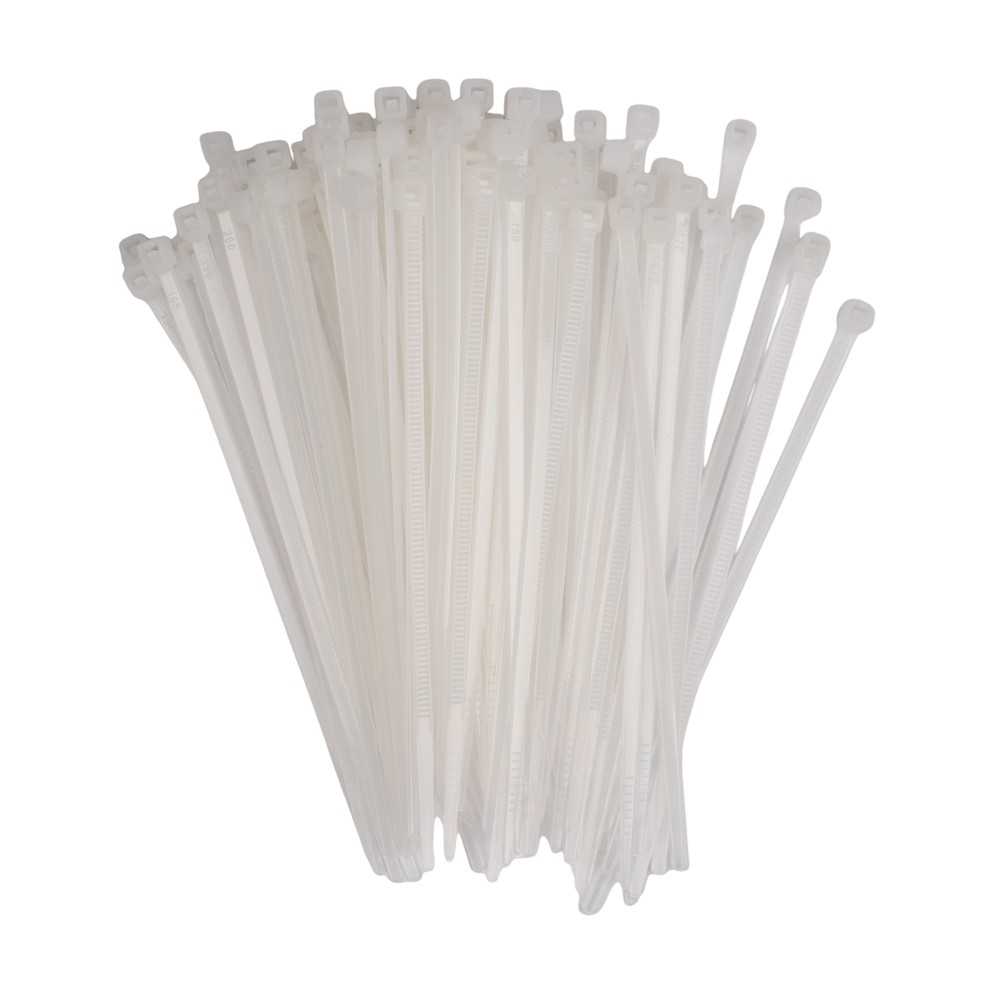 Кабельная стяжка PCT 2,5x060-100WH PA6.6 Jazzway (100 шт/уп)
