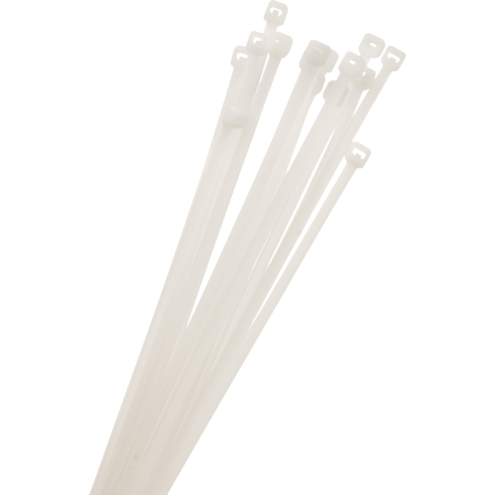 Кабельная стяжка PCT 7,6x400-100WH PA6.6 Jazzway (100 шт/уп)