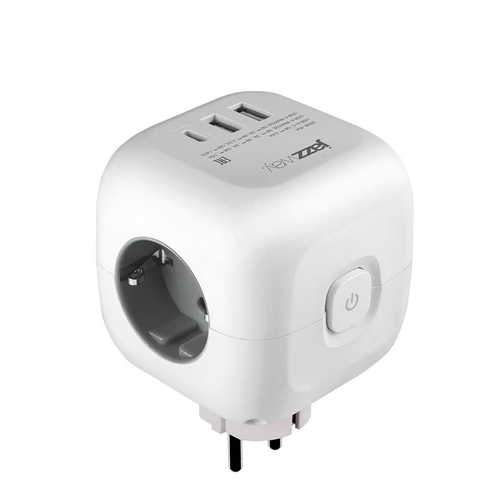Разветвитель JAZZway AC-3UGS-wh
