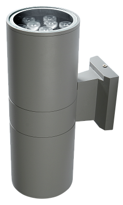 Светильник светодиодный фасадный PWL-26090/30D 2x5w 6500K GR IP65