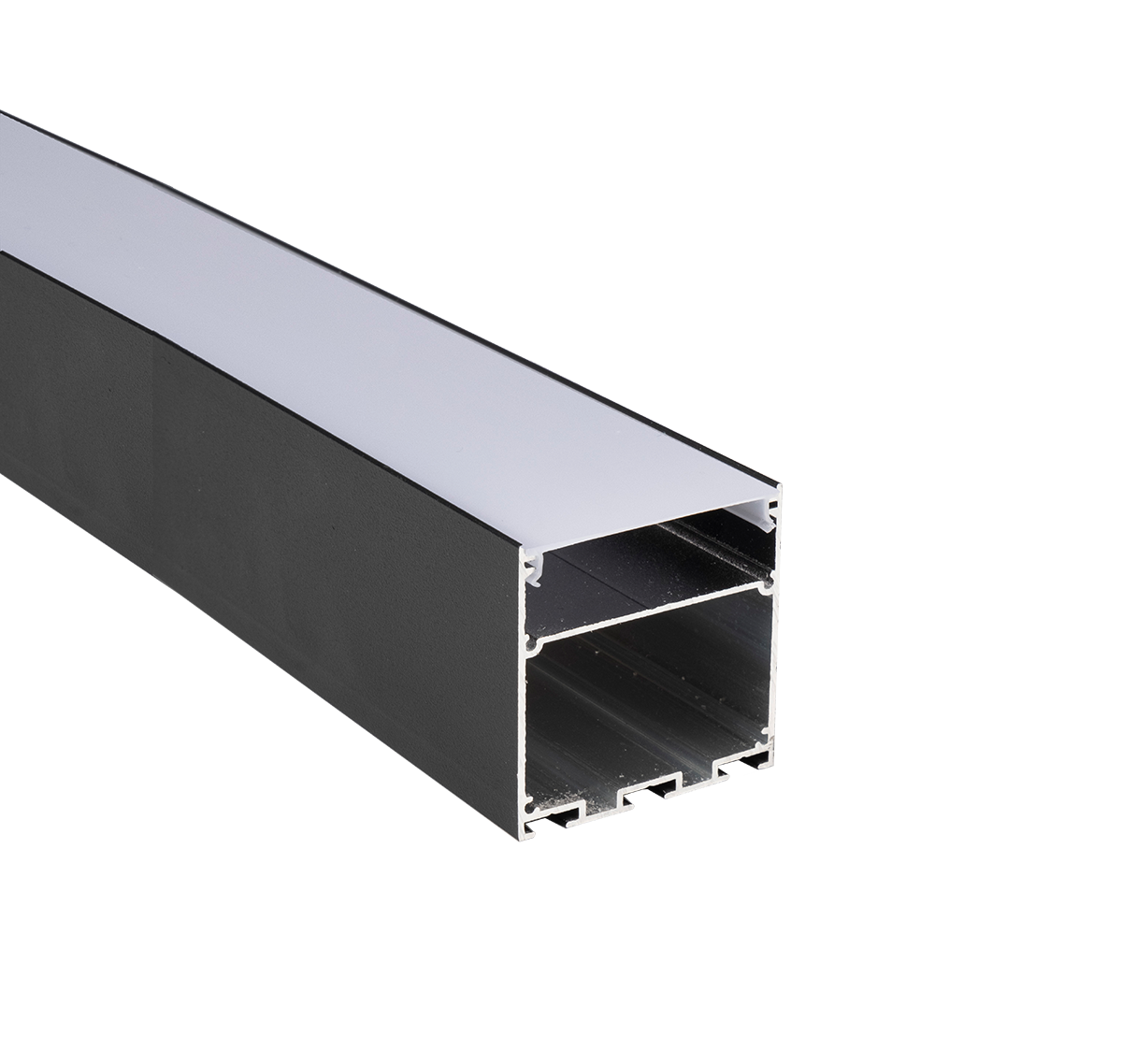 Профиль PAL 5050-BLACK (комплект) накладной 2м анод.с подвесом