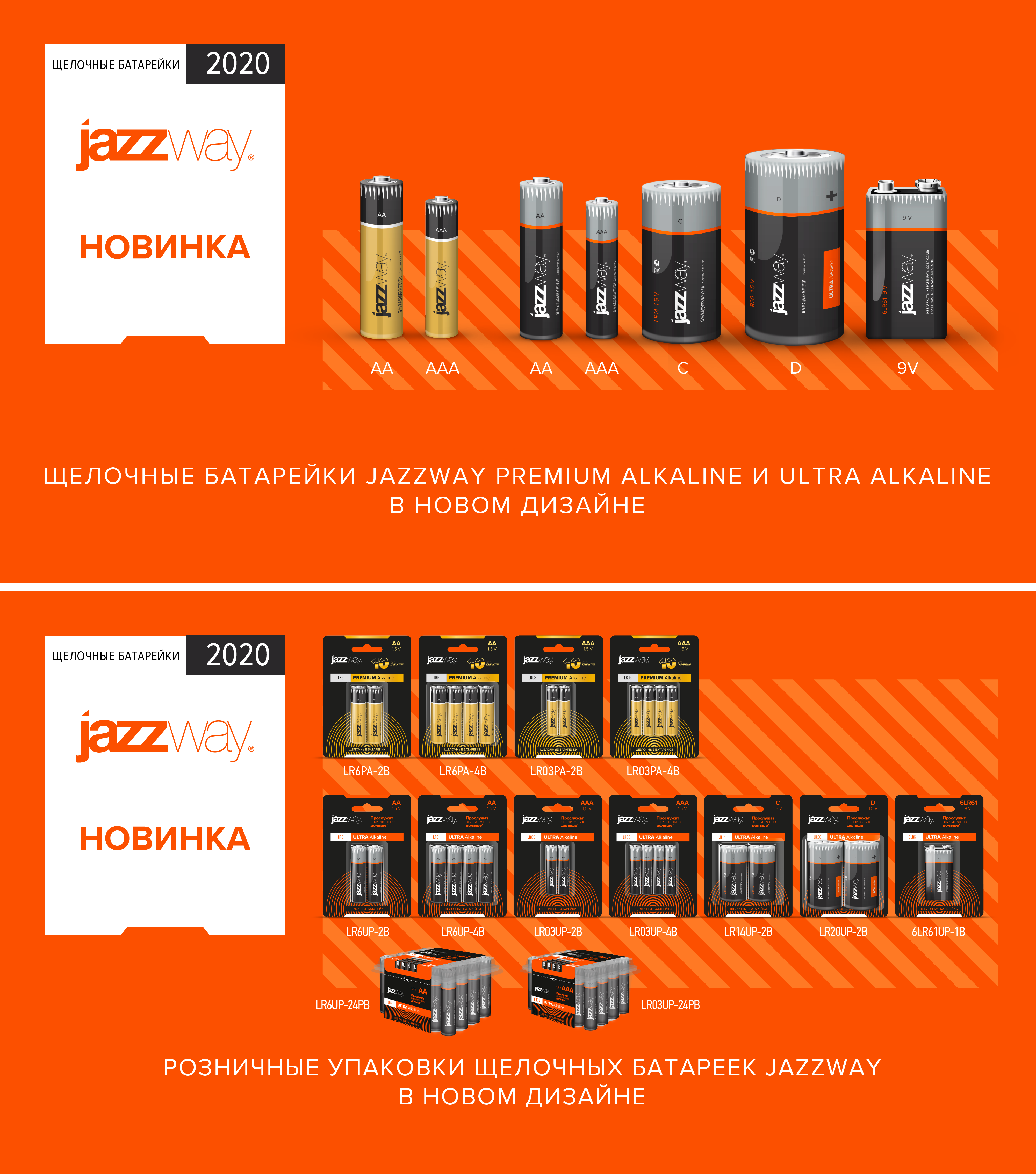 ЩЕЛОЧНЫЕ БАТАРЕЙКИ JAZZWAY В НОВОМ ДИЗАЙНЕ