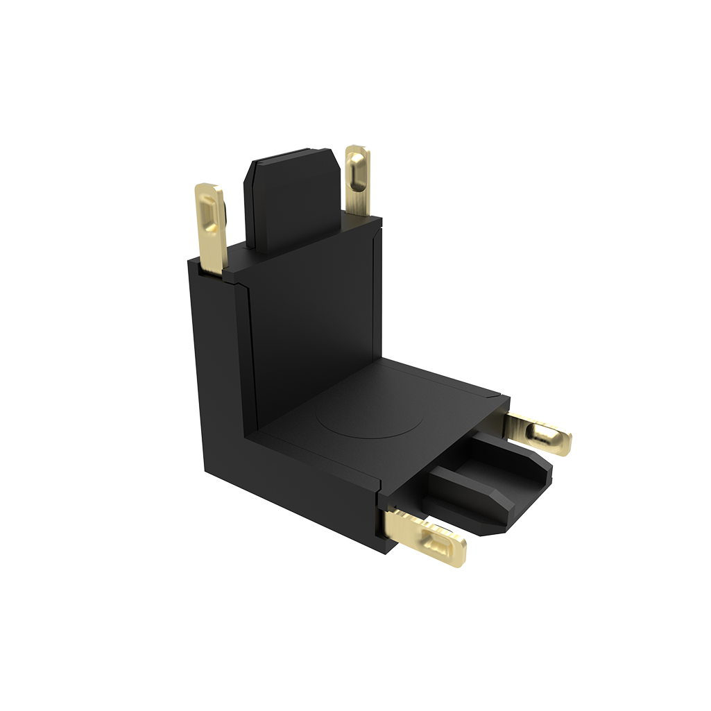 Коннектор MTR16 CV-BL черный V-обр. для низковольтной трековой системы MTR16 40В