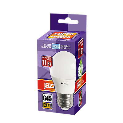 Лампа светодиодная PLED- SP G45 11w E27 5000K 230/50 Jazzway