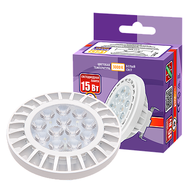 Лампа светодиодная PLED-AR111 15w 3000K 1200Lm G53 185-265V Jazzway