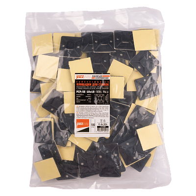Площадка под кабельную стяжку PCP-SG 40x40-100BL PA6.6 Jazzway (100 шт/уп) 