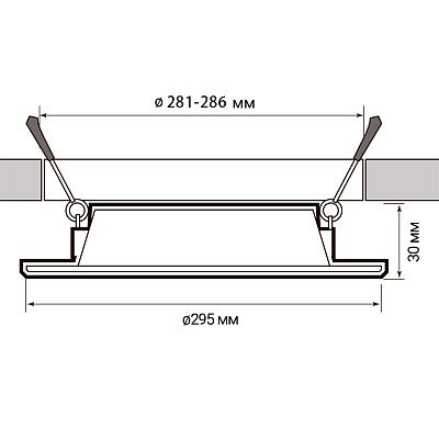 Cветильник светодиодный встраиваемый PLED DL6 24w 6500K WH IP40