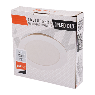 Cветильник светодиодный встраиваемый PLED DL7 12w 4000K WH IP54