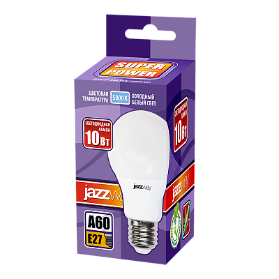 Лампа светодиодная PLED- SP A60 10w E27 5000K  230/50 Jazzway 