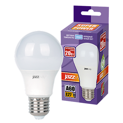 Лампа светодиодная PLED- SP A60 20w E27 5000K 230/50 Jazzway 
