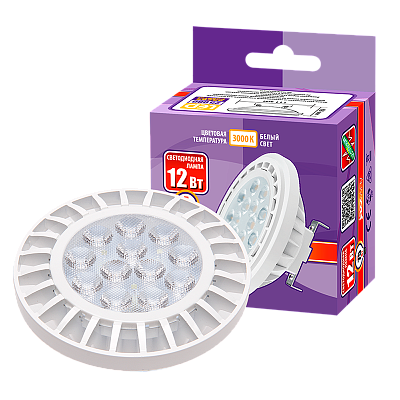 Лампа светодиодная PLED-AR111 12w 3000K 960Lm G53 185-265V Jazzway