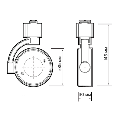 Трековый светильник PTR 32 GX53 WH 230V IP20