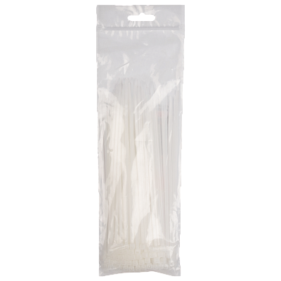 Кабельная стяжка PCT 3,6x180-100WH PA6.6 Jazzway (100 шт/уп) 