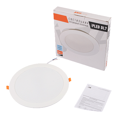 Cветильник светодиодный встраиваемый PLED DL7 24W 6500K WH IP54 