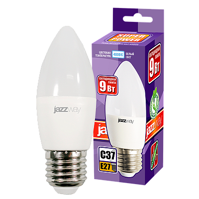 Лампа светодиодная PLED- SP C37 9w E27 4000K-E Jazzway