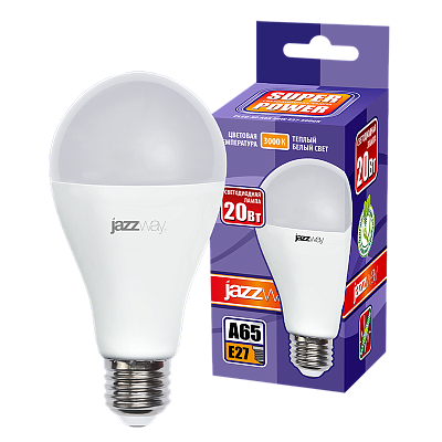 Лампа светодиодная PLED- SP A60 20w E27 3000K 230/50 Jazzway