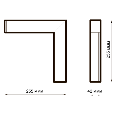 Cветильник накладной PSO-02 L 16W 4000K BLACK IP40 