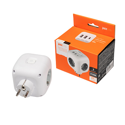 Разветвитель JAZZway AC-3UGS-wh