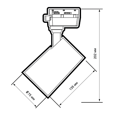 Трековый светильник светодиодный PTR 0732 32w