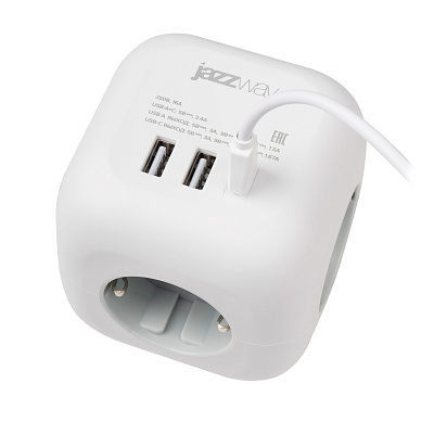 Разветвитель JAZZway AC-3UGS-wh