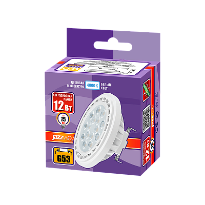 Лампа светодиодная PLED-AR111 12w 4000K 960Lm G53 185-265V Jazzway 