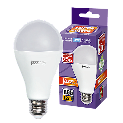 Лампа светодиодная PLED- SP A65 25w 5000K E27 230/50 Jazzway 