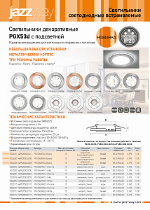 Светильник светодиодный встраиваемый серии PGX53d со светодиодной подсветкой