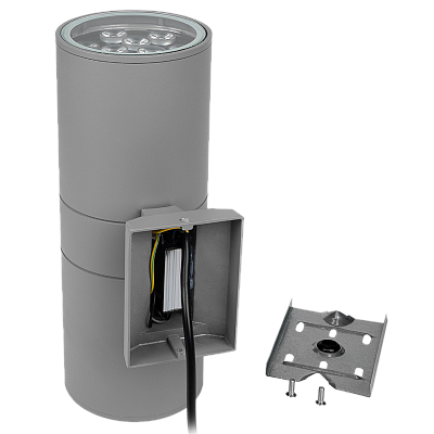 Светильник светодиодный фасадный PWL-300110/30D 2x9w 6500K GR IP65
