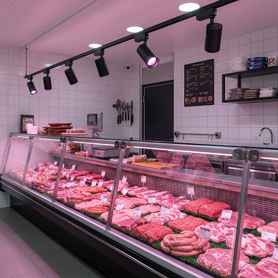 Трековый светильник светодиодный PTR 0730 FOOD MEAT BL