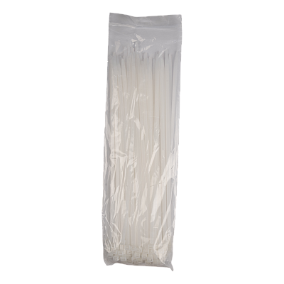 Кабельная стяжка PCT 7,6x400-100WH PA6.6 Jazzway (100 шт/уп)