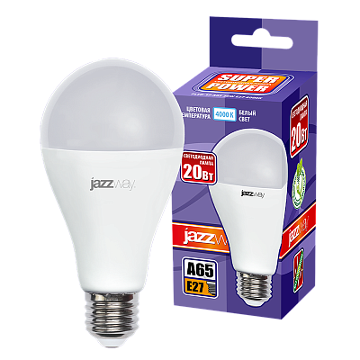 Лампа светодиодная PLED- SP A60 20w E27 4000K 230/50 Jazzway 