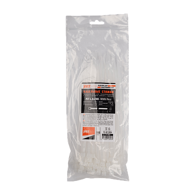 Кабельная стяжка PCT 4,8x200-100WH PA6.6 Jazzway (100 шт/уп) 