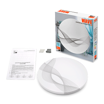 Светильник светодиодный настенно-потолочный PPB WAVE 24w 6500K