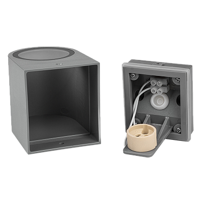 Светильники фасадные PDL-R 72080 GU10 -1 GR 230V IP65