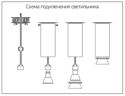 Светильник накладной PDL-R 14080 GU10 BL/GL