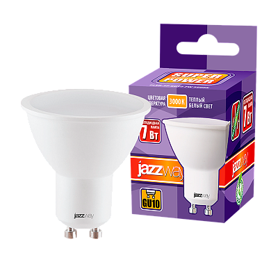 Лампа светодиодная PLED- SP GU10 7w 3000K 230/50 Jazzway