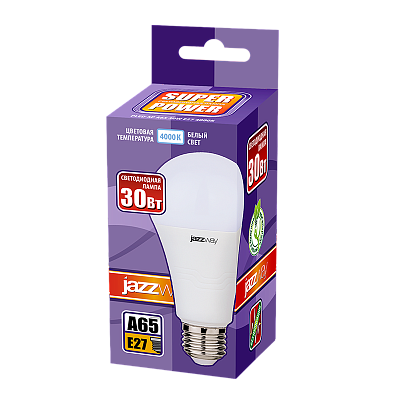 Лампа светодиодная PLED- SP A65 30w E27 4000K 230/50 Jazzway