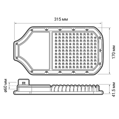 Светильник светодиодный консольный PSL 05-2 50w