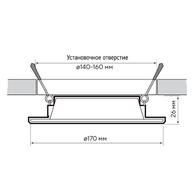 Cветильник светодиодный встраиваемый PLED DL7 18w 4000K WH IP54