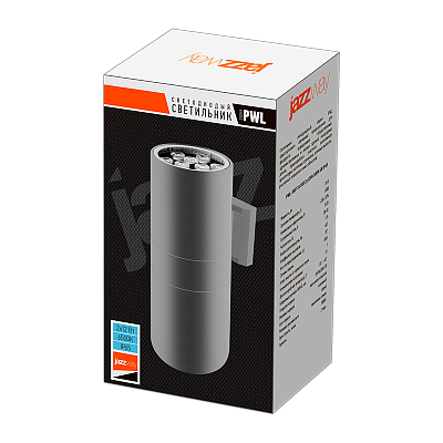 Светильник светодиодный фасадный PWL-300110/30D 2x12w 6500K GR IP65