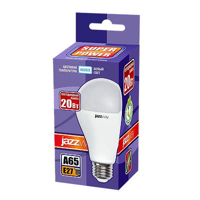 Лампа светодиодная PLED- SP A60 20w E27 4000K 230/50 Jazzway 