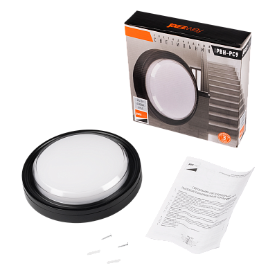 Светильник для ЖКХ PBH-PC9-RA 24W 4000K BLACK IP65