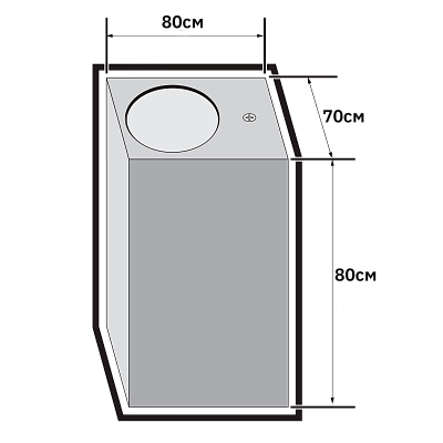 Светильники фасадные PDL-S 72080 GU10-1 GR 230V IP65