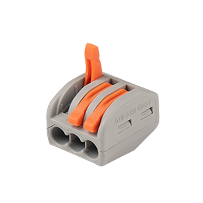 Клемма монтажная СМК PTC-3P 222-413 BL/10 450V 32A 0,08-2,5(4.0)mm2 / 10шт./ Jazzway 