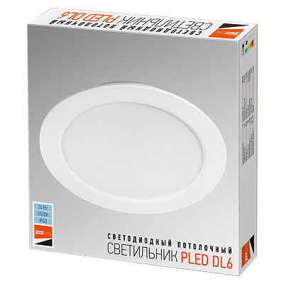 Cветильник светодиодный встраиваемый PLED DL6 24w 6500K WH IP40