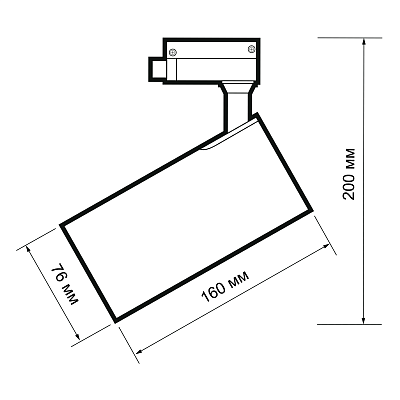 Трековый светильник светодиодный PTR 0730 FOOD MEAT BL