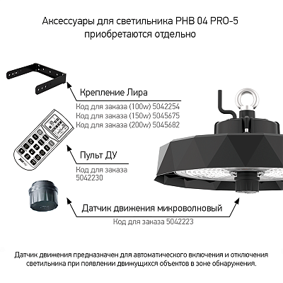 Светильник для высоких пролетов PHB 04 PRO-5 150w