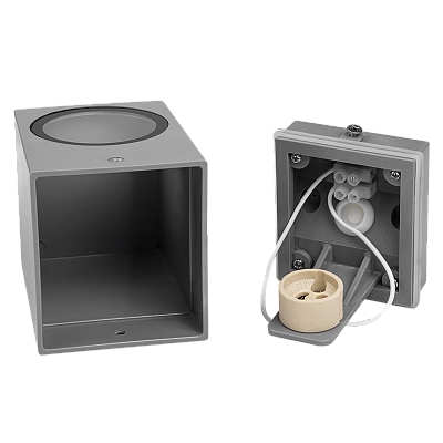 Светильники фасадные PDL-S 72080 GU10-1 GR 230V IP65