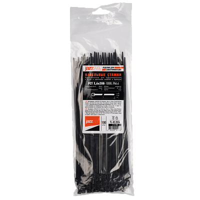 Кабельная стяжка PCT 3,6x200-100BL PA6.6 Jazzway (100 шт/уп)