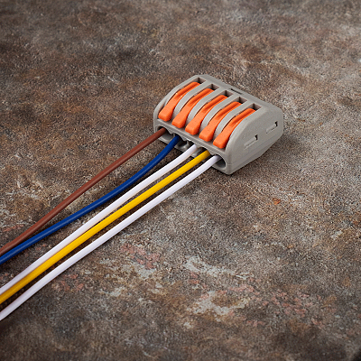 Клемма монтажная СМК PTC-5P 222-415 BL/5 450V 32A 0,08-2,5(4.0)mm2 / 5 шт./ Jazzway 